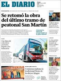 Portada de El Diario de Paraná (Argentina)