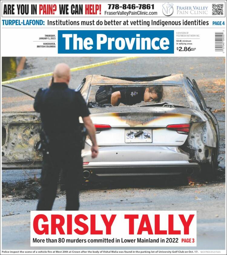 Portada de The Province (Canadá)