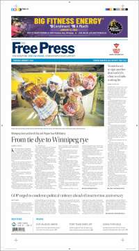 Portada de Winnipeg Free Press (Canadá)