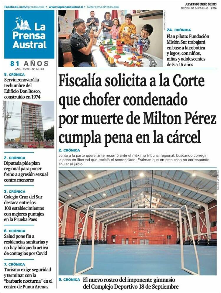 Portada de El Magallanes (Chile)