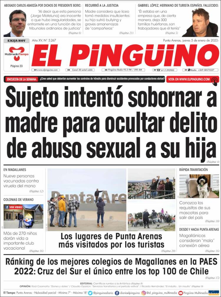 Portada de El Pingüino (Chile)