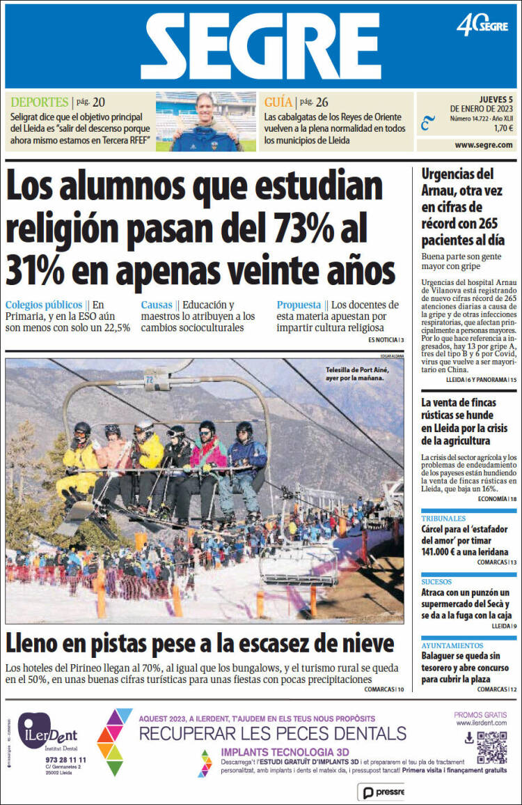 Portada de Segre  (Espa&ntilde;a)