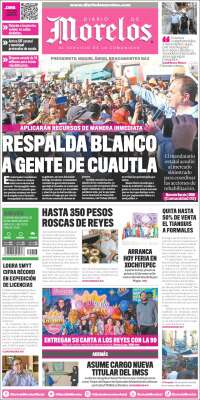 Portada de Diario de Morelos (México)