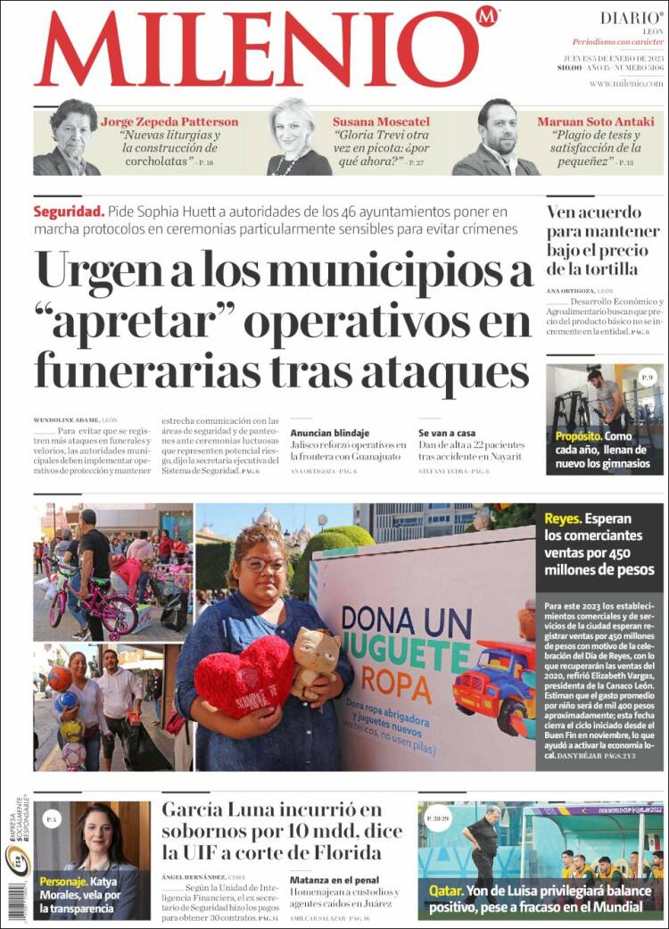 Portada de Milenio de León (México)