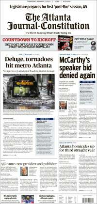 Portada de The Atlanta Journal-Constitution (USA)