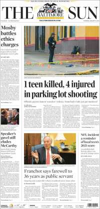 Portada de The Baltimore Sun (USA)