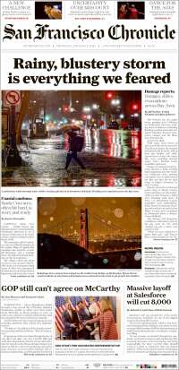 Portada de San Francisco Chronicle (USA)