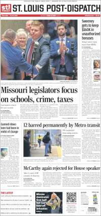 Portada de St. Louis Post-Dispatch (USA)