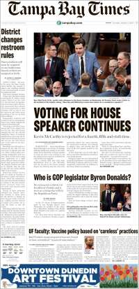 Portada de Tampa Bay Times (USA)