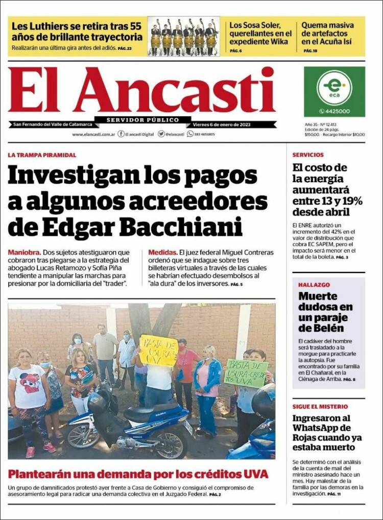 Portada de El Ancasti (Argentine)
