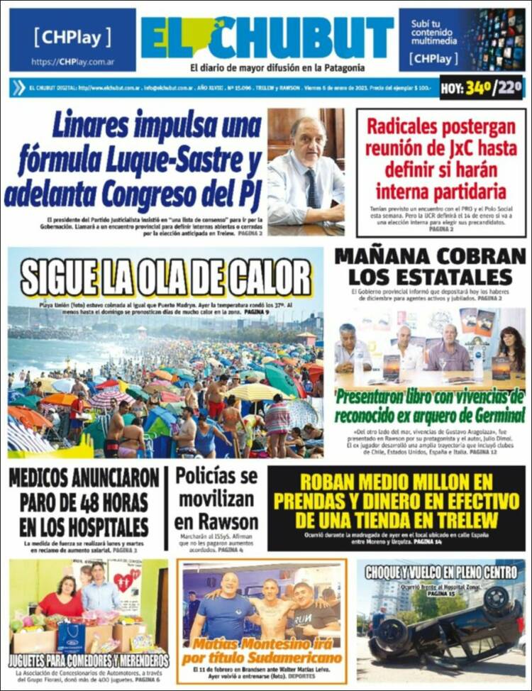 Portada de El Chubut (Argentine)