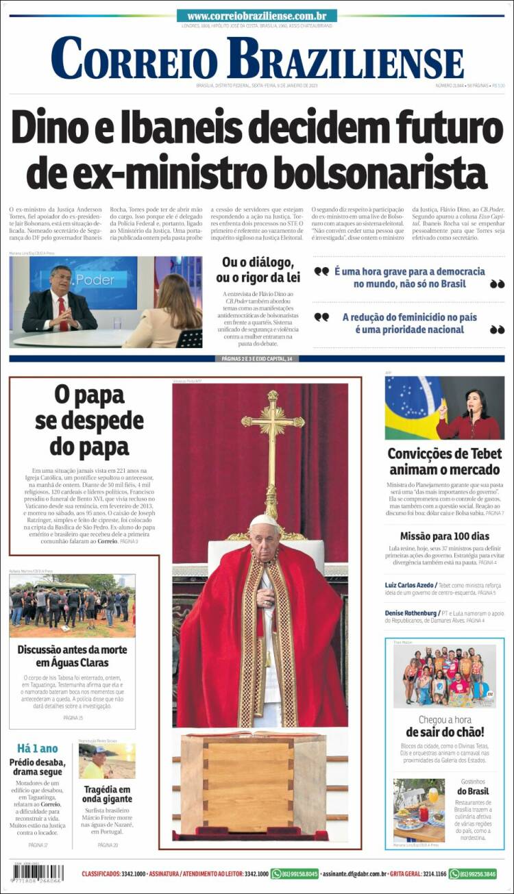 Portada de Correio Braziliense (Brasil)