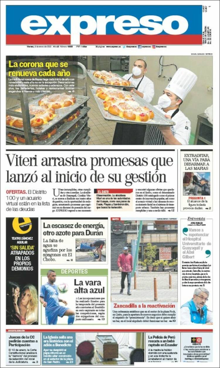 Portada de Expreso (Ecuador)