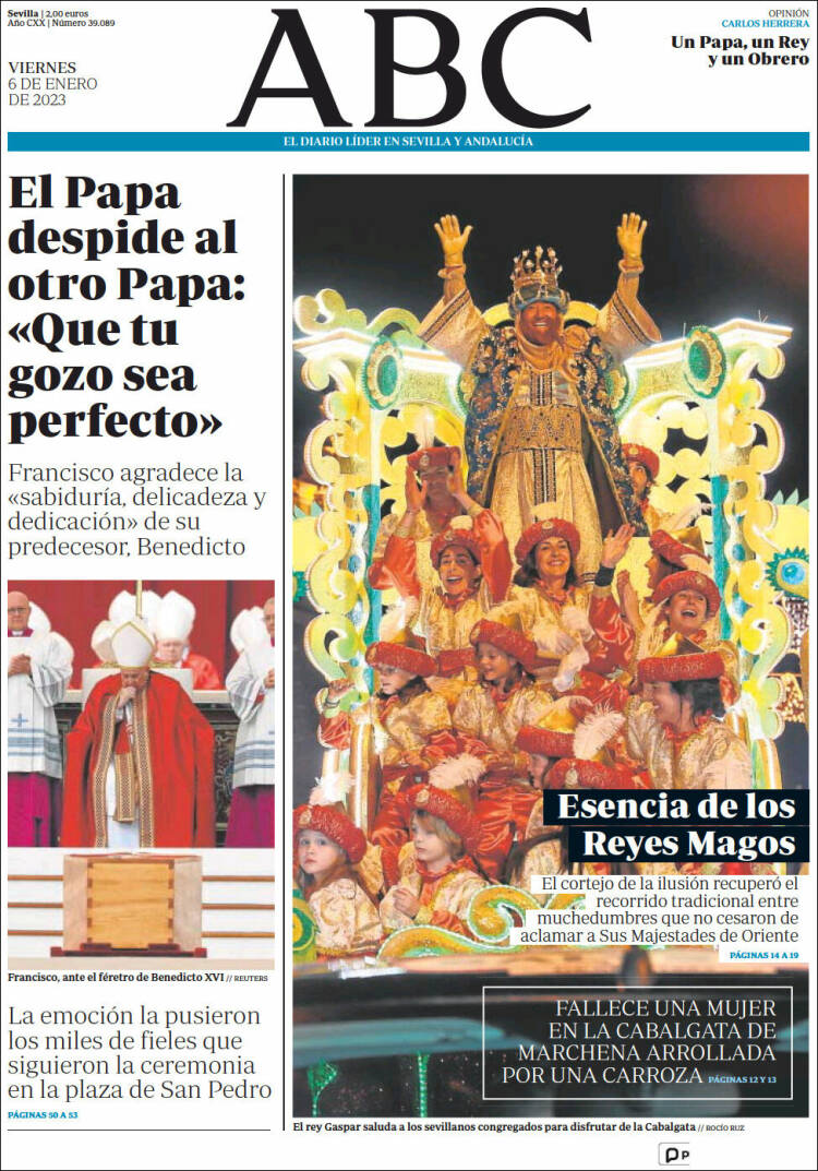 Portada de ABC - Sevilla (Espa&ntilde;a)