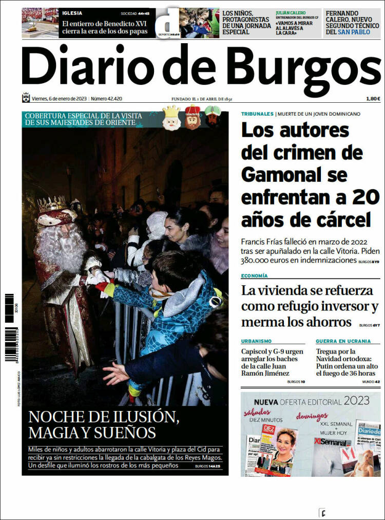 Portada de Diario de Burgos (Espa&ntilde;a)