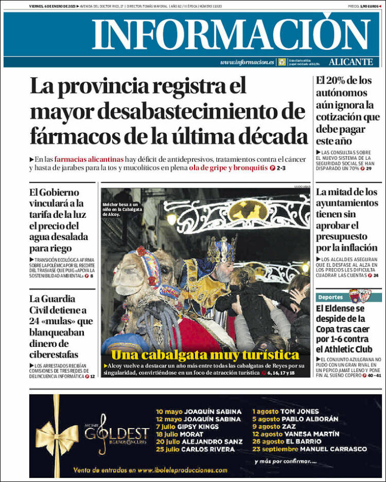 Portada de Diario Información (Espa&ntilde;a)