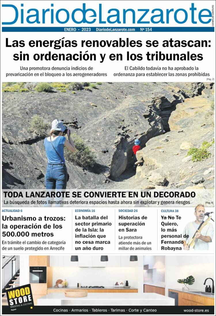Portada de Diario de Lanzarote (Espa&ntilde;a)