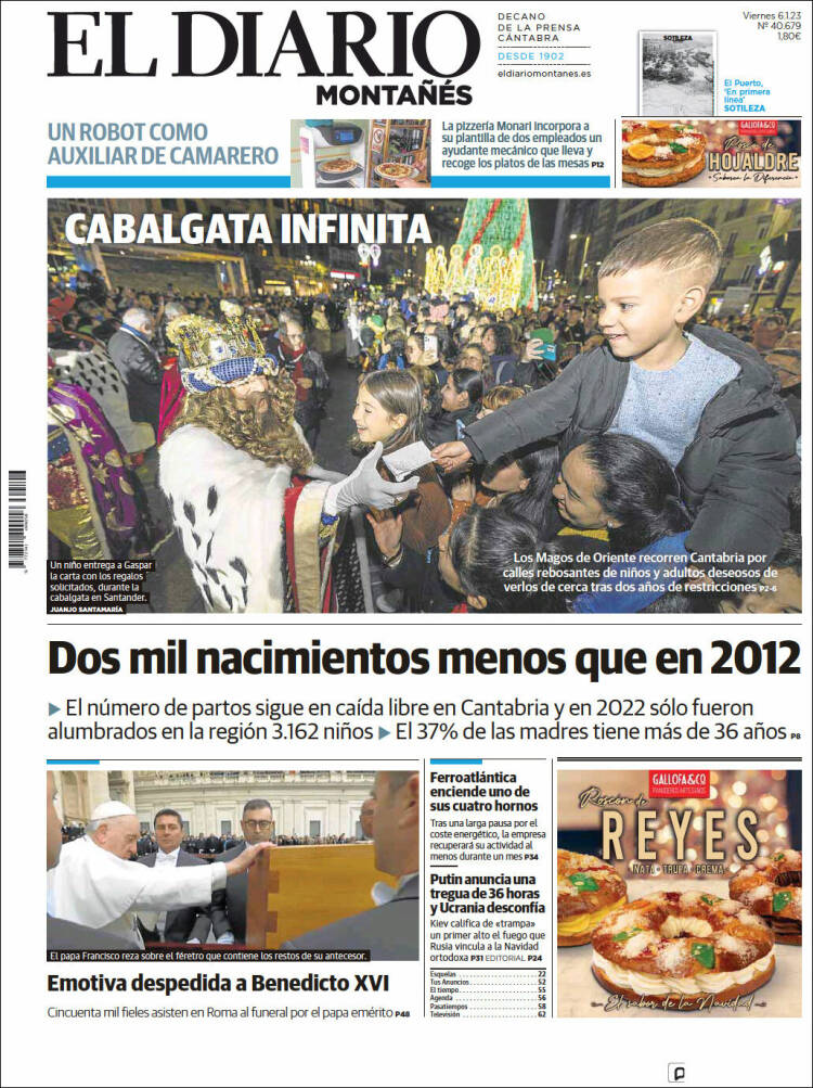 Portada de El Diario Montañés (Espa&ntilde;a)