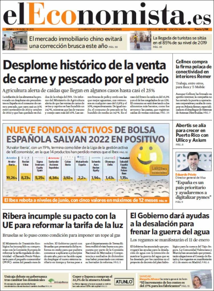 Portada de El Economista (Espa&ntilde;a)