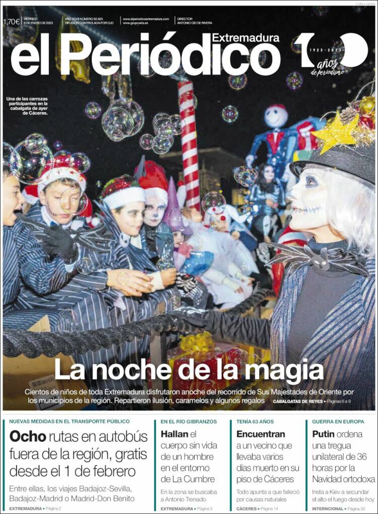 Portada de El Periódico de Extremadura (Espa&ntilde;a)