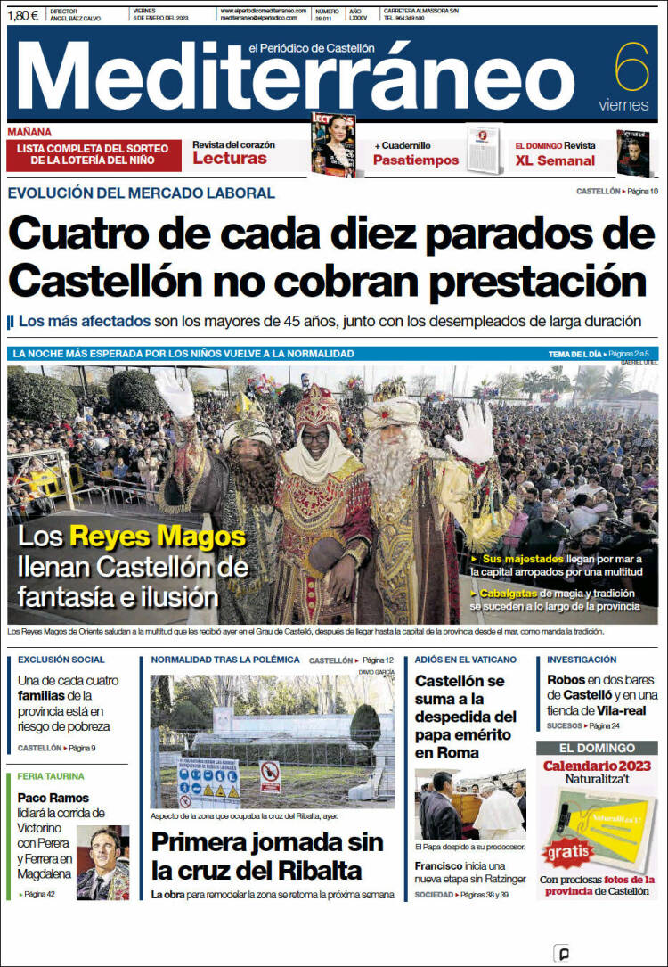 Portada de El Periódico Mediterraneo (Espa&ntilde;a)