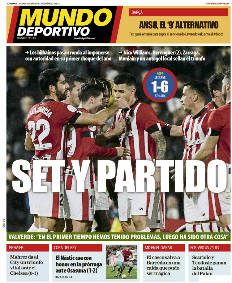 Portada de Mundo Deportivo Bizkaia (Espagne)