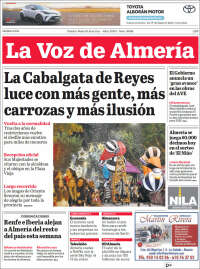 Portada de La Voz de Almería (Espa&ntilde;a)