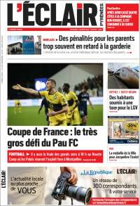 Portada de L'Eclair des Pyrénées (Francia)