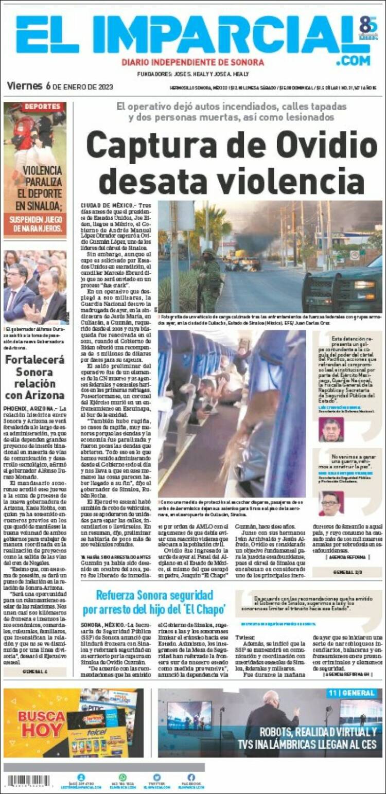 Portada de El Imparcial (México)