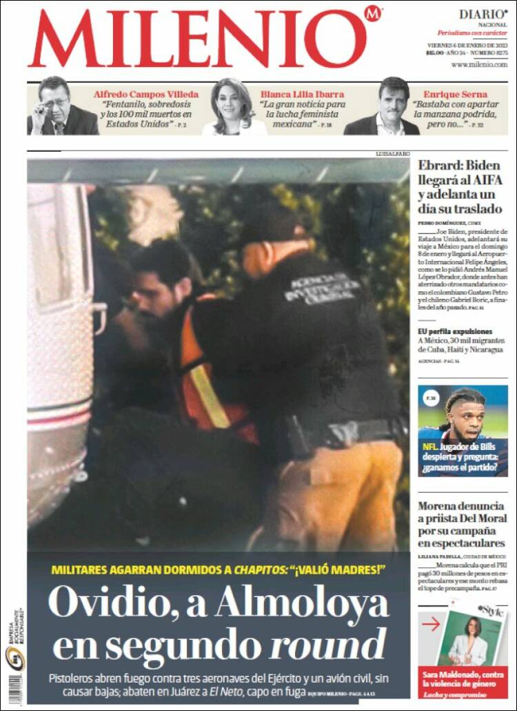 Portada de Milenio (México)