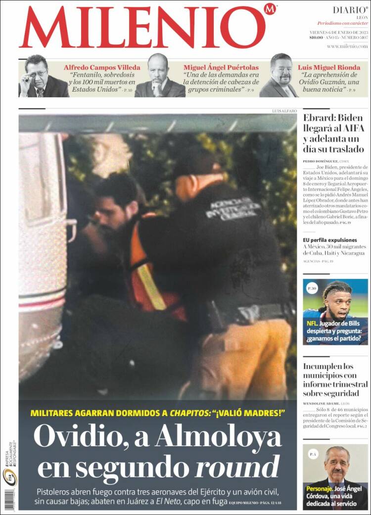 Portada de Milenio de León (México)