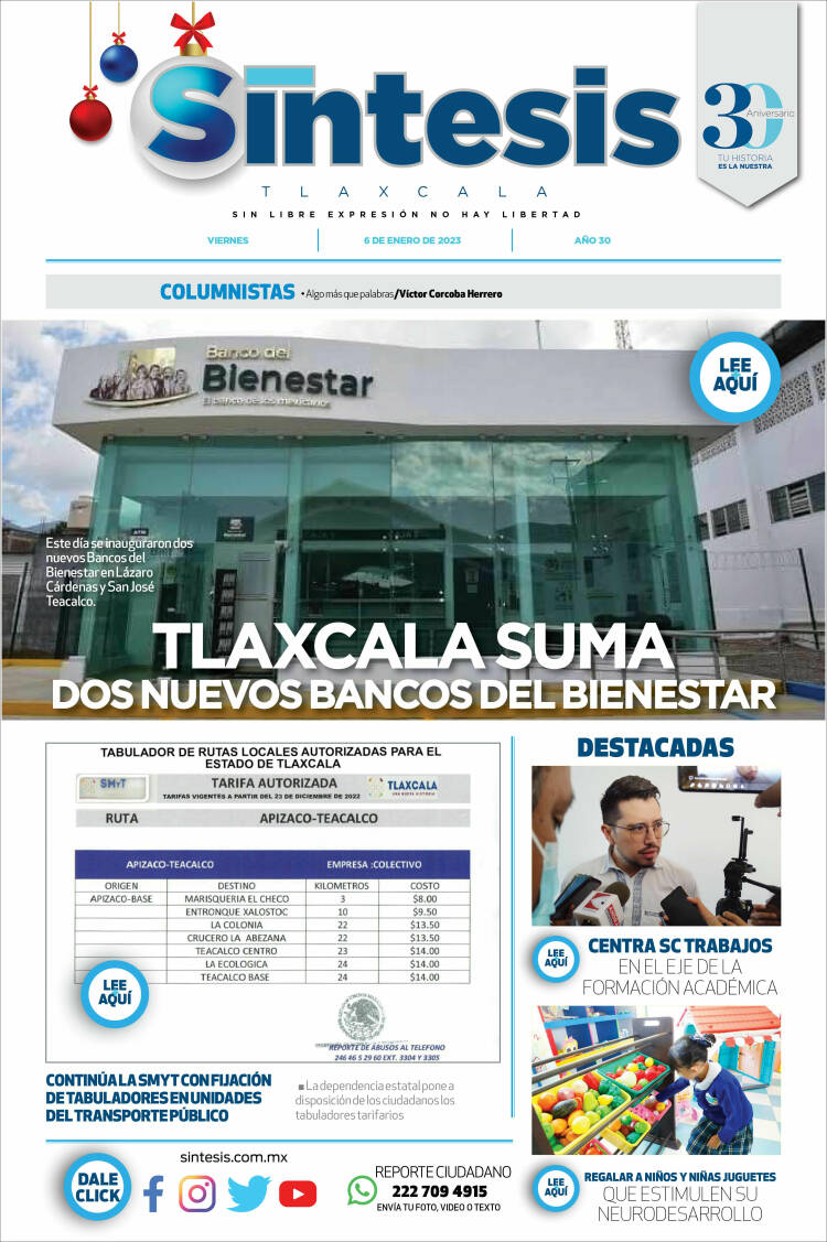 Portada de Síntesis de Tlaxcala (México)