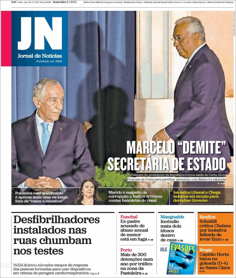 Portada de Jornal de Notícias (Portugal)