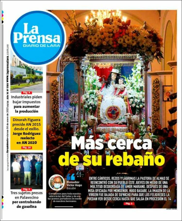 Portada de La Prensa de Lara (Venezuela)