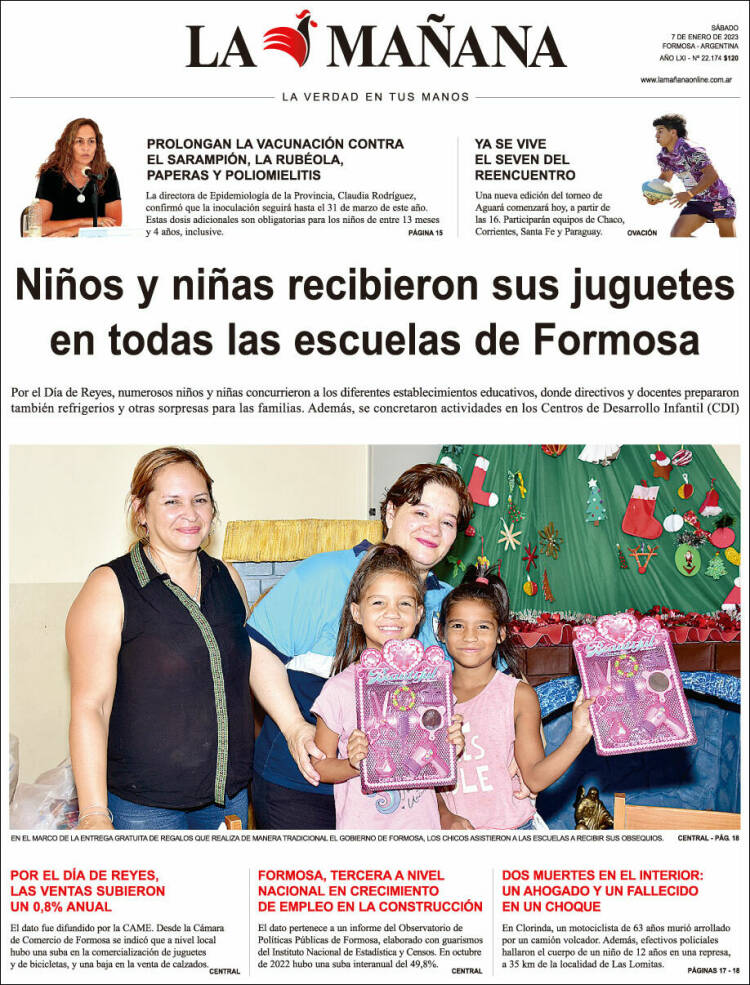 Portada de Diario La Mañana (Argentina)