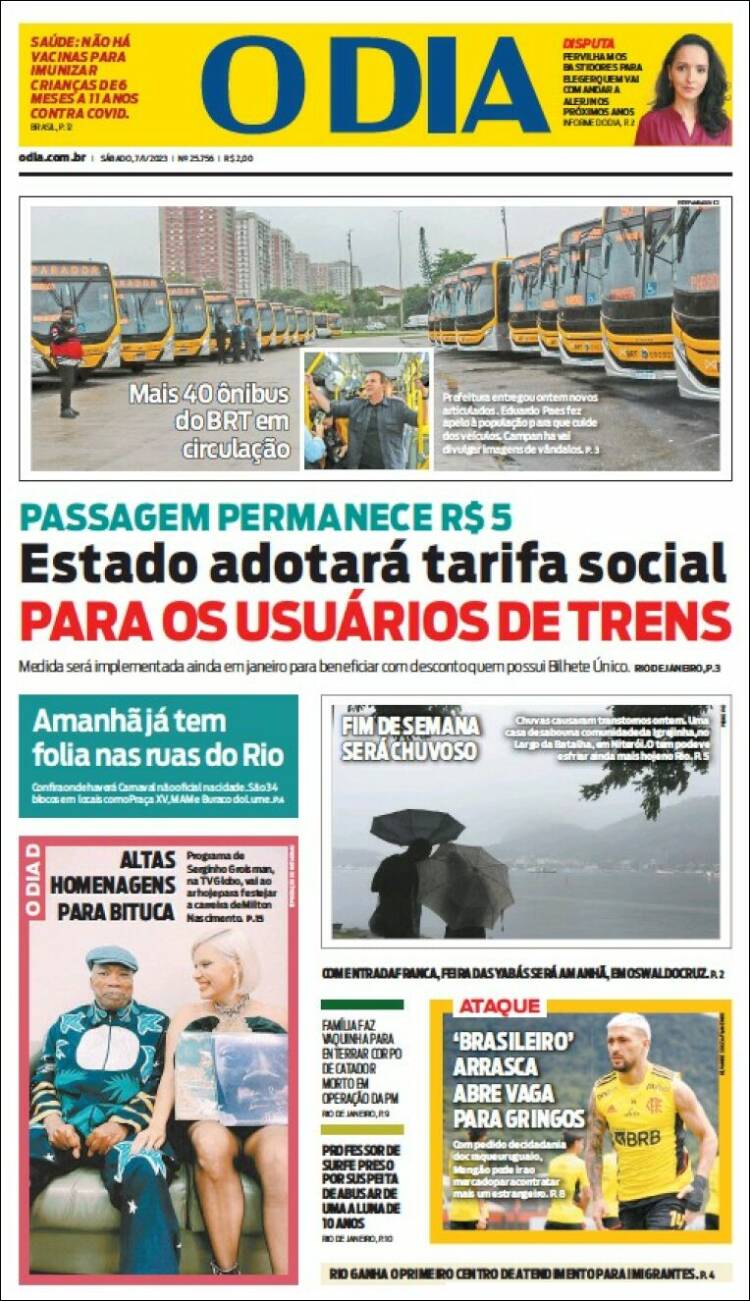 Portada de O Dia (Brasil)