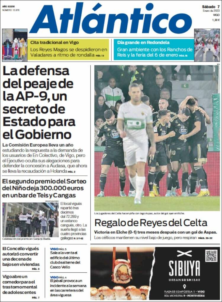 Portada de Atlántico Diario (España)