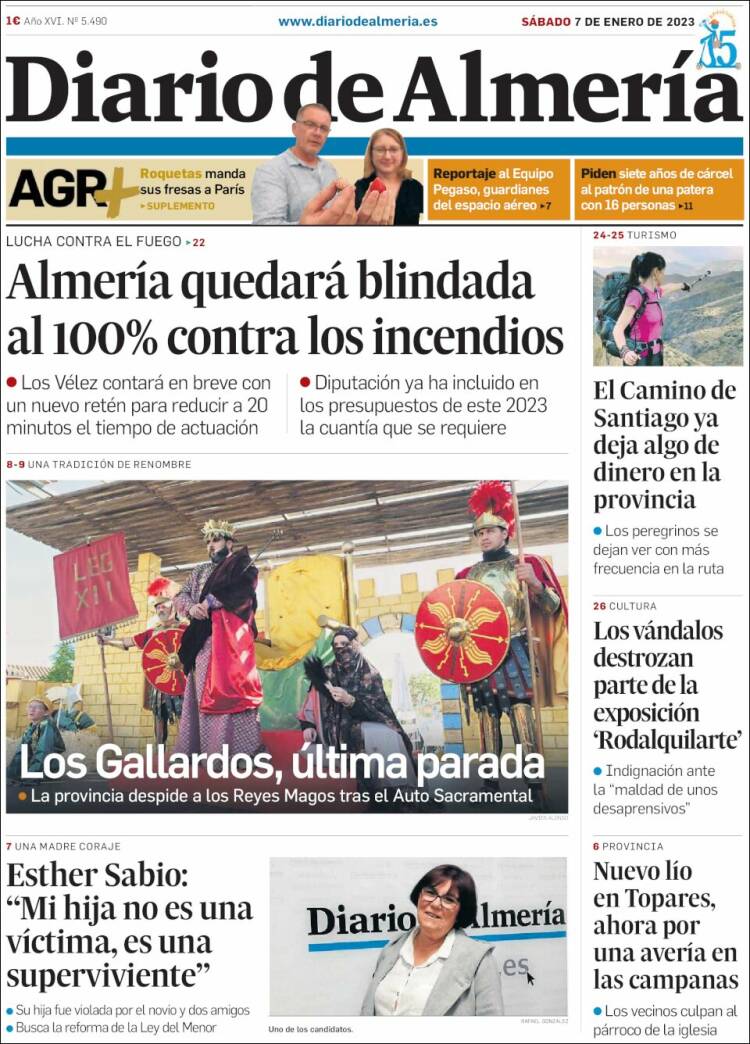 Portada de Diario de Almería (España)