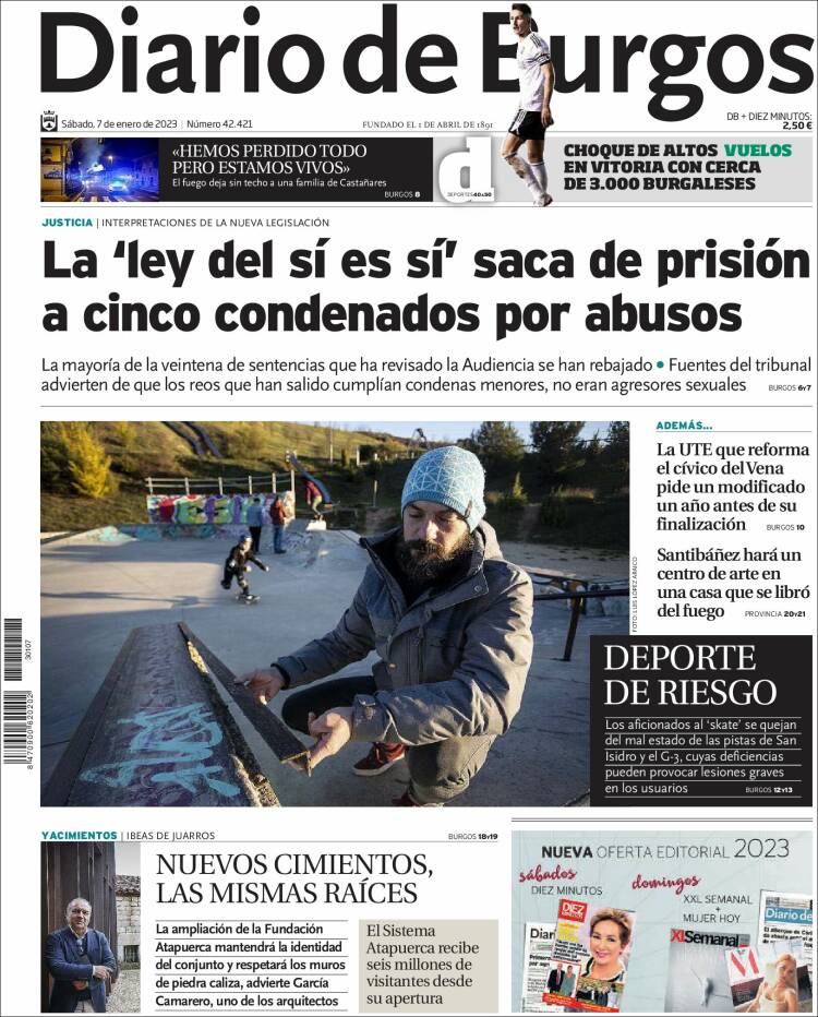 Portada de Diario de Burgos (España)