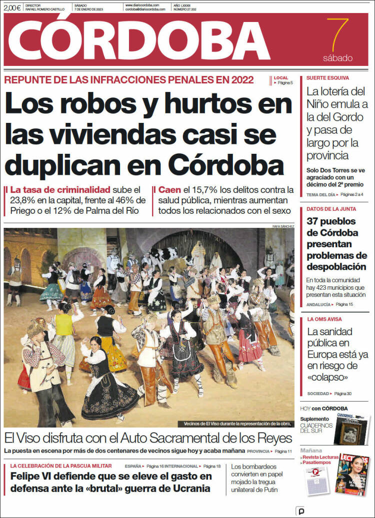 Portada de Diario de Córdoba (España)