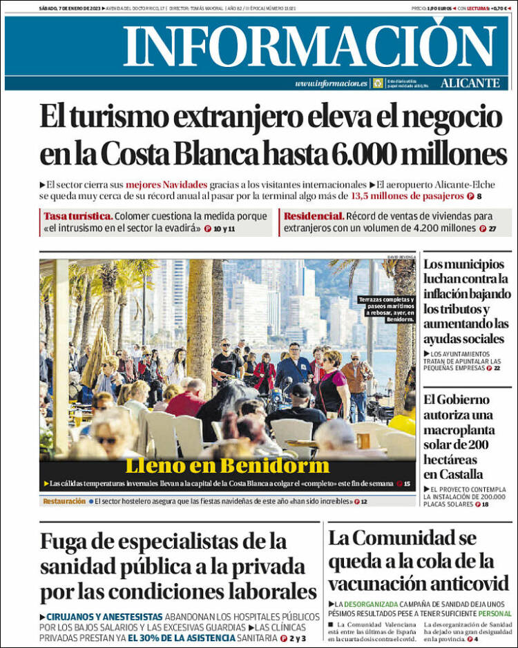 Portada de Diario Información (España)