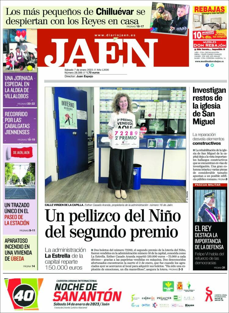 Portada de Diario Jaén (España)
