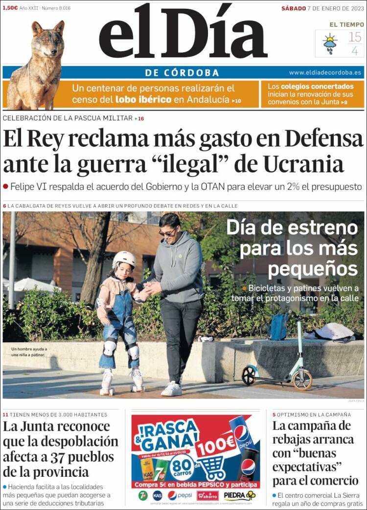 Portada de El Día de Córdoba (España)