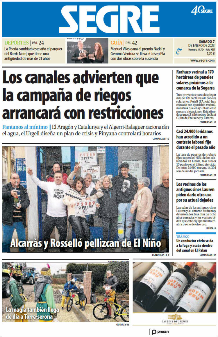 Portada de Segre  (España)