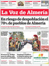 Portada de La Voz de Almería (España)