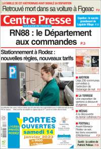 Portada de Centre Presse (Francia)