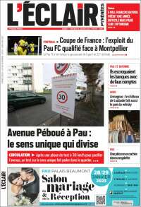 Portada de L'Eclair des Pyrénées (Francia)