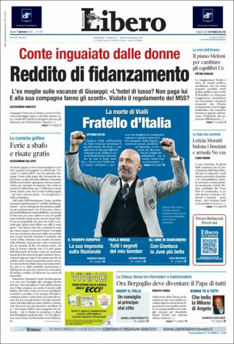 Portada de Libero (Italia)