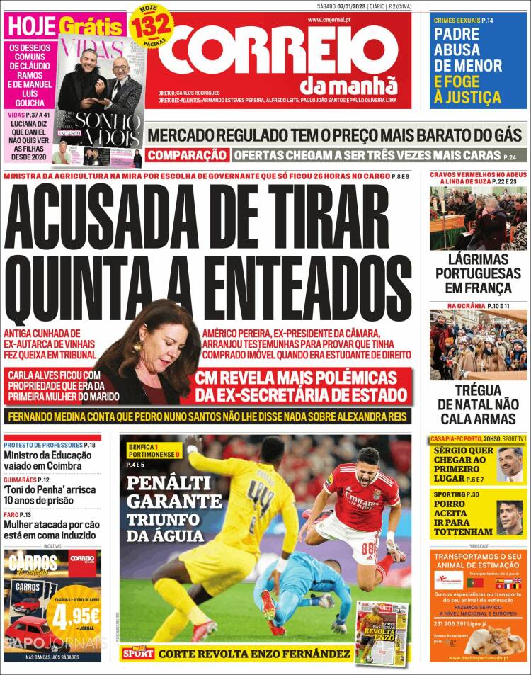 Portada de Correio da Manhã (Portugal)