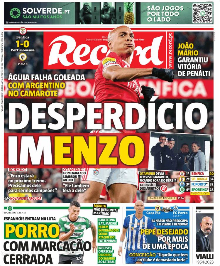 Portada de Record (Portugal)